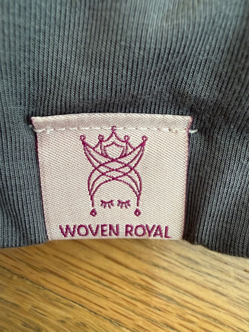 Gray and Pink Satin-Lined Hair Bonnet - Picture 4 of 4